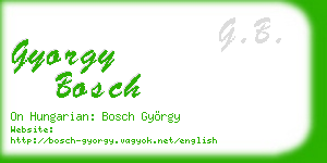 gyorgy bosch business card